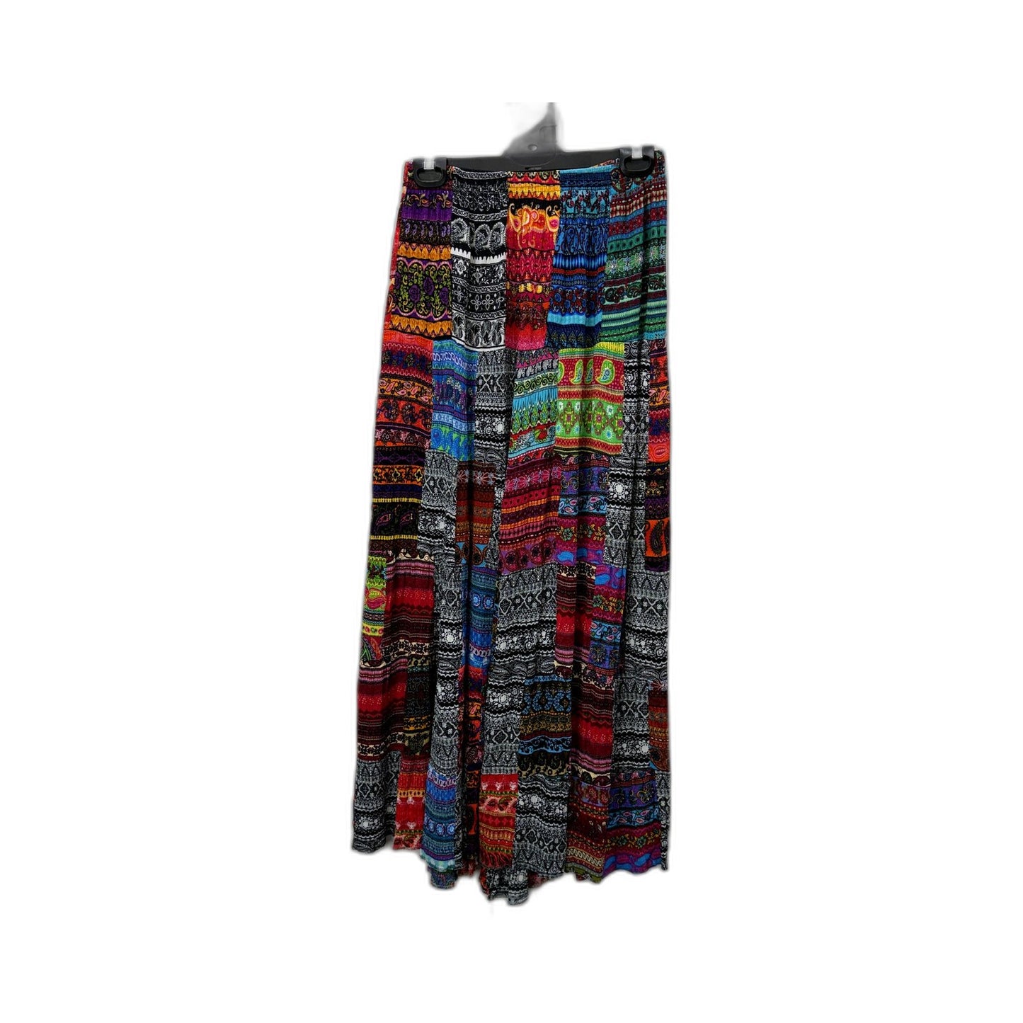 CKM Womens Boho Patchwork Print Maxi Skirt in Multicolor for Size 10