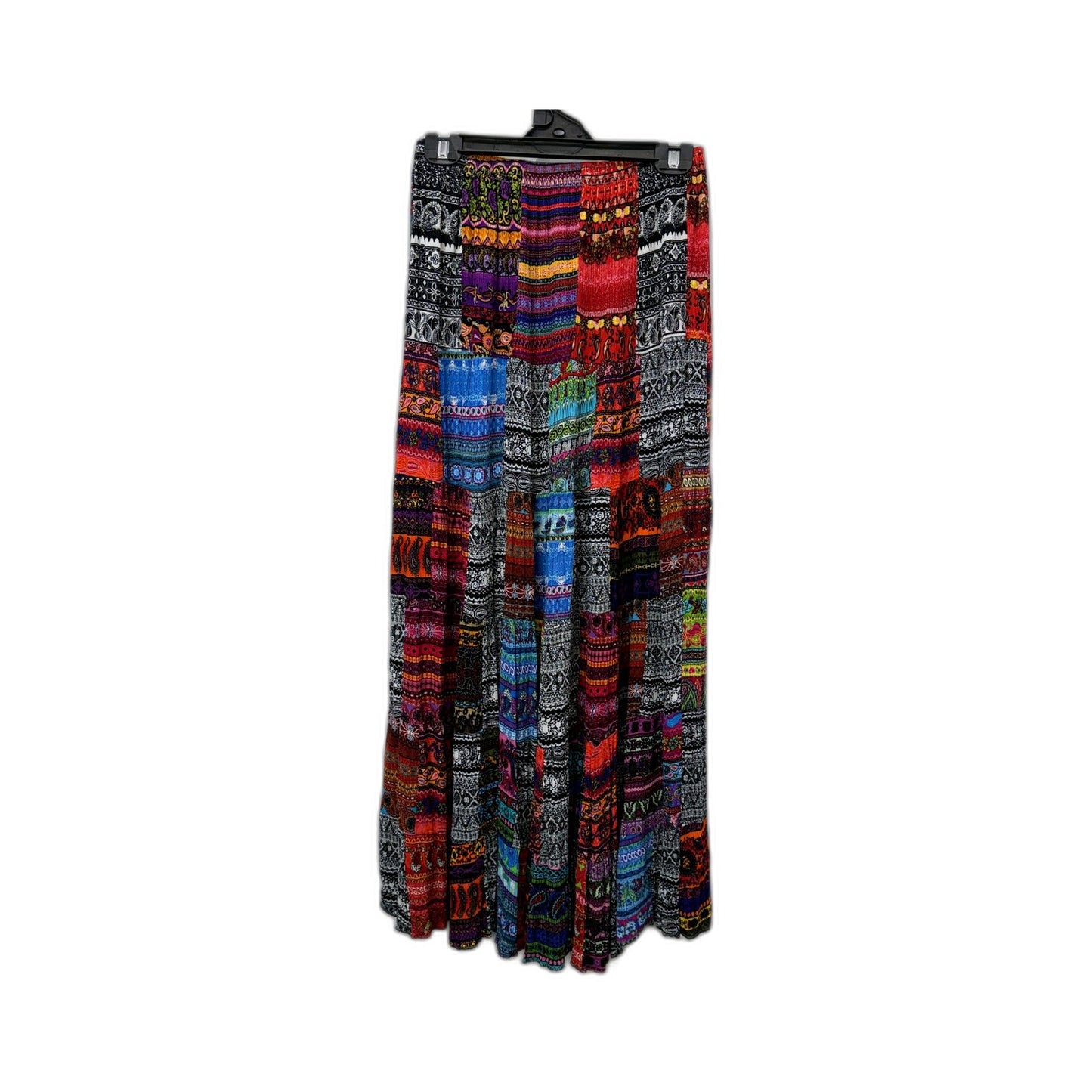 CKM Womens Boho Patchwork Print Maxi Skirt in Multicolor for Size 10