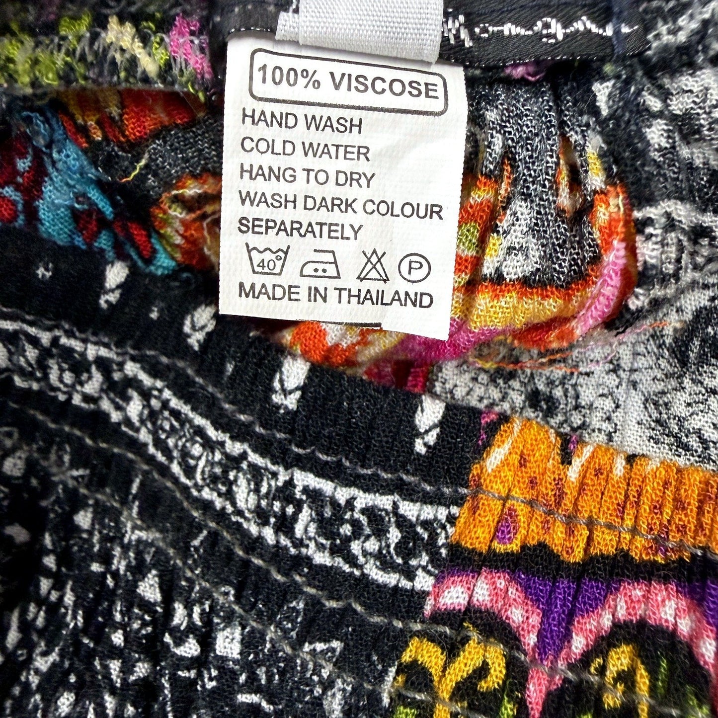 CKM Womens Boho Patchwork Print Maxi Skirt in Multicolor for Size 10