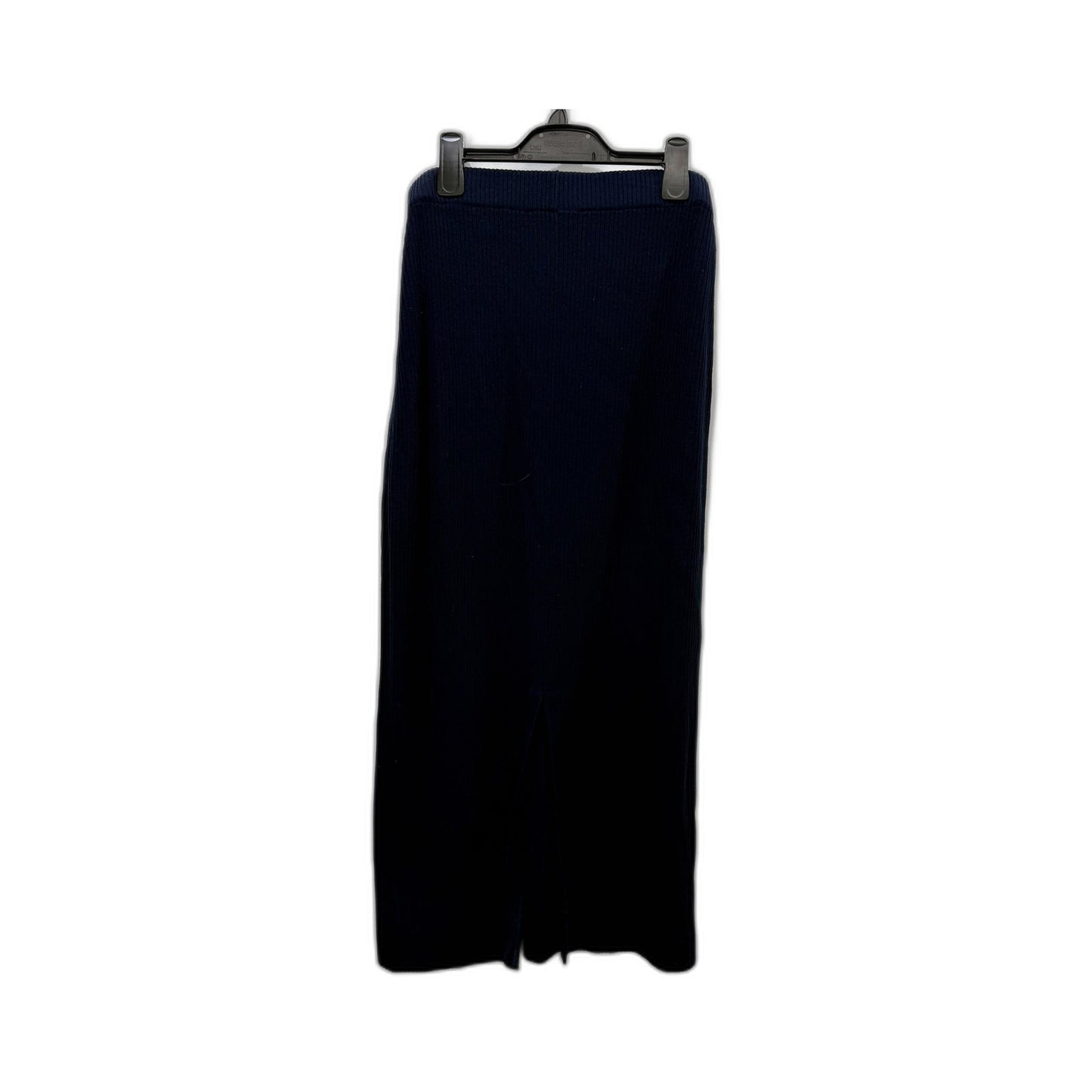 Decjuba Womens Midi Ribbed Knit Skirt in Navy Blue, Size M