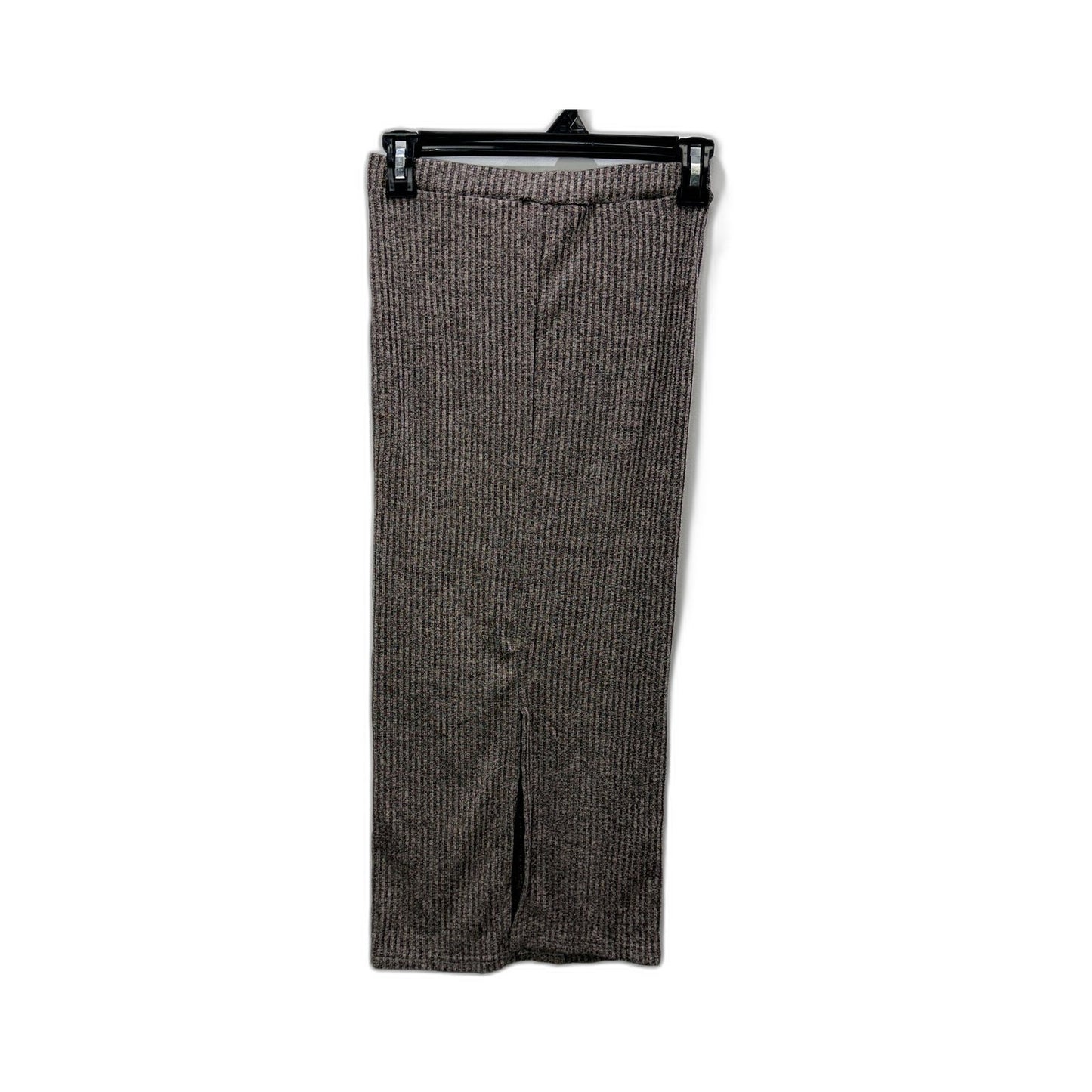 Ally Fashion Womens Rose Grey Knit Slitted Skirt for Size 8