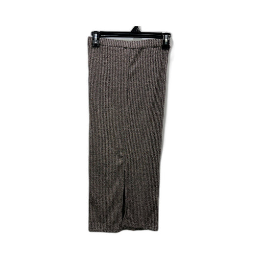 Ally Fashion Womens Rose Grey Knit Slitted Skirt for Size 8
