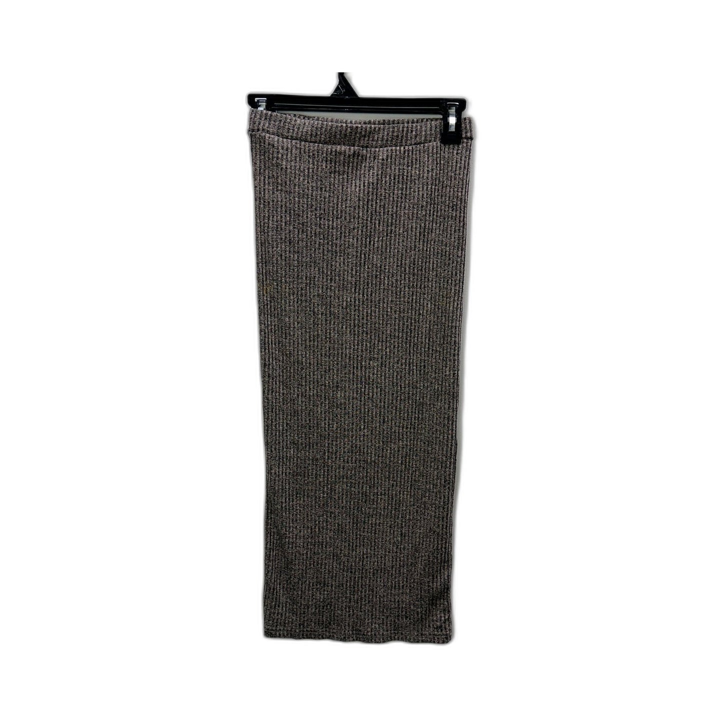 Ally Fashion Womens Rose Grey Knit Slitted Skirt for Size 8