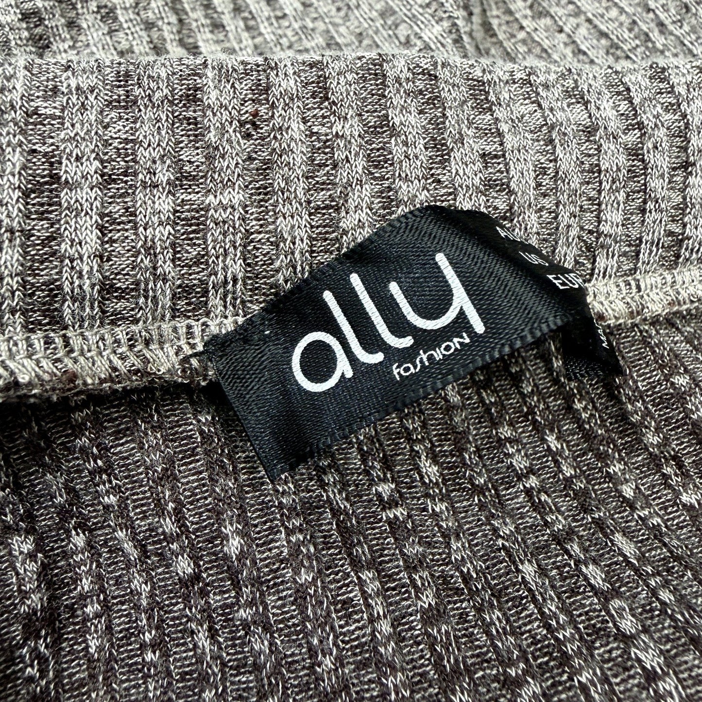 Ally Fashion Womens Rose Grey Knit Slitted Skirt for Size 8