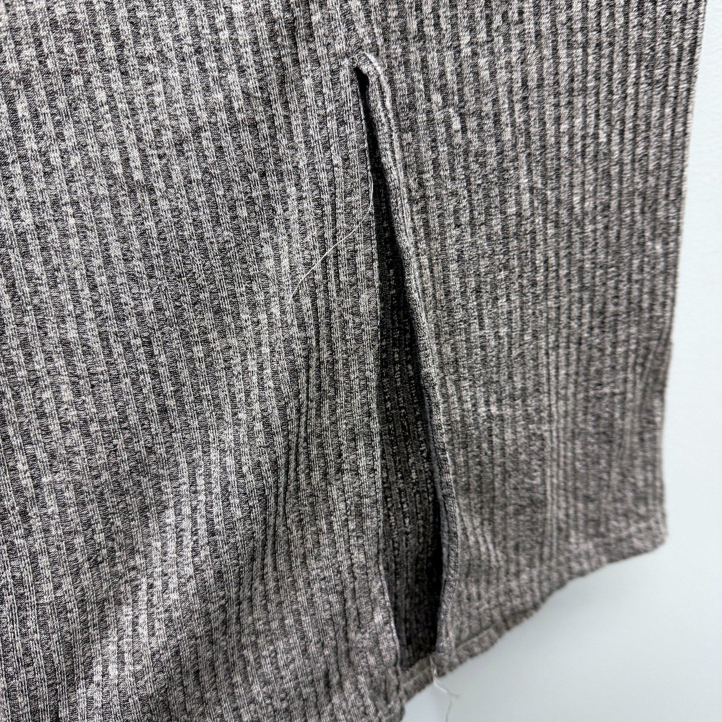 Ally Fashion Womens Rose Grey Knit Slitted Skirt for Size 8
