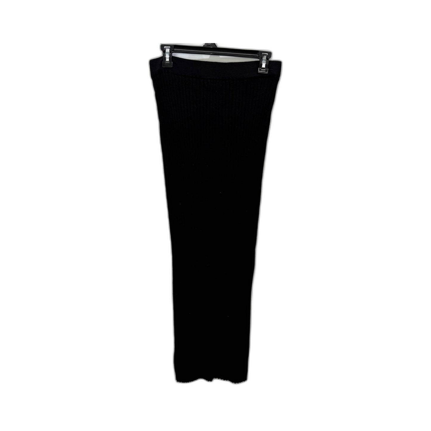 Glassons Womens Ribbed Knit Skirt in Black, Size L - Stylish & Comfortable Midi