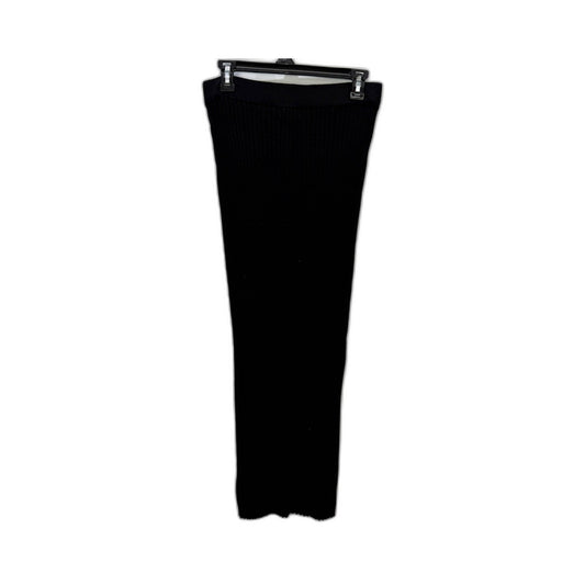 Glassons Womens Ribbed Knit Skirt in Black, Size L - Stylish & Comfortable Midi