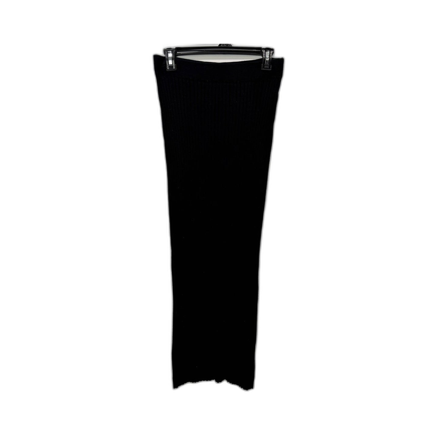 Glassons Womens Ribbed Knit Skirt in Black, Size L - Stylish & Comfortable Midi