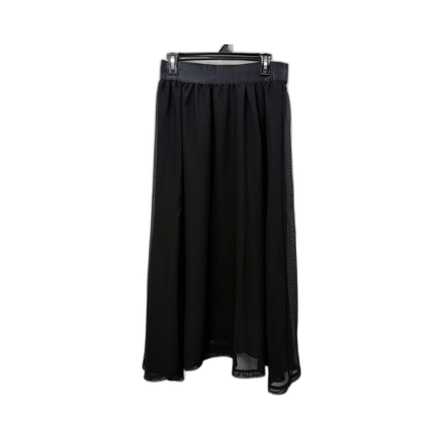 Country Road Womens Flowy A-Line Maxi Skirt Elastic Waist Black Size 10