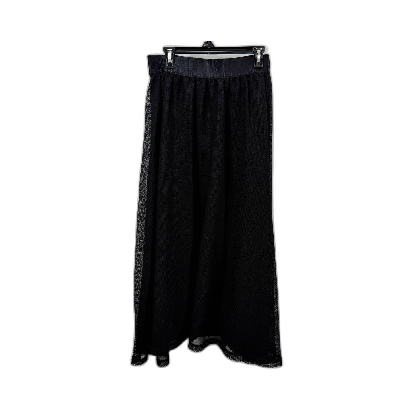 Country Road Womens Flowy A-Line Maxi Skirt Elastic Waist Black Size 10