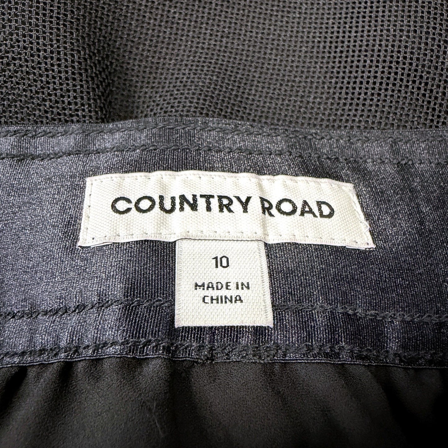 Country Road Womens Flowy A-Line Maxi Skirt Elastic Waist Black Size 10