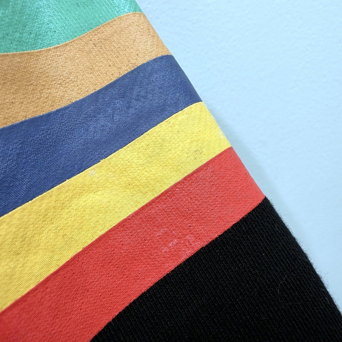 Santa Cruz Womens Stripe Strip Crew Pullover Sweatshirt Black with Rainbow NEW