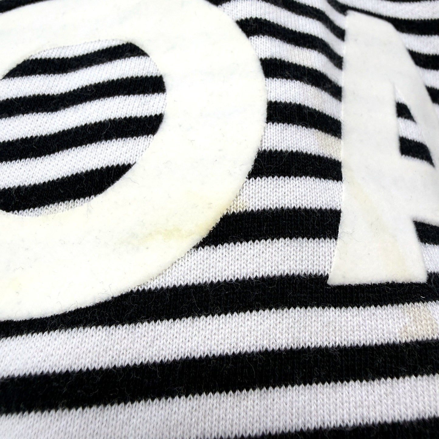 Country Road Womens Striped Pullover Sweatshirt Black and White Size L