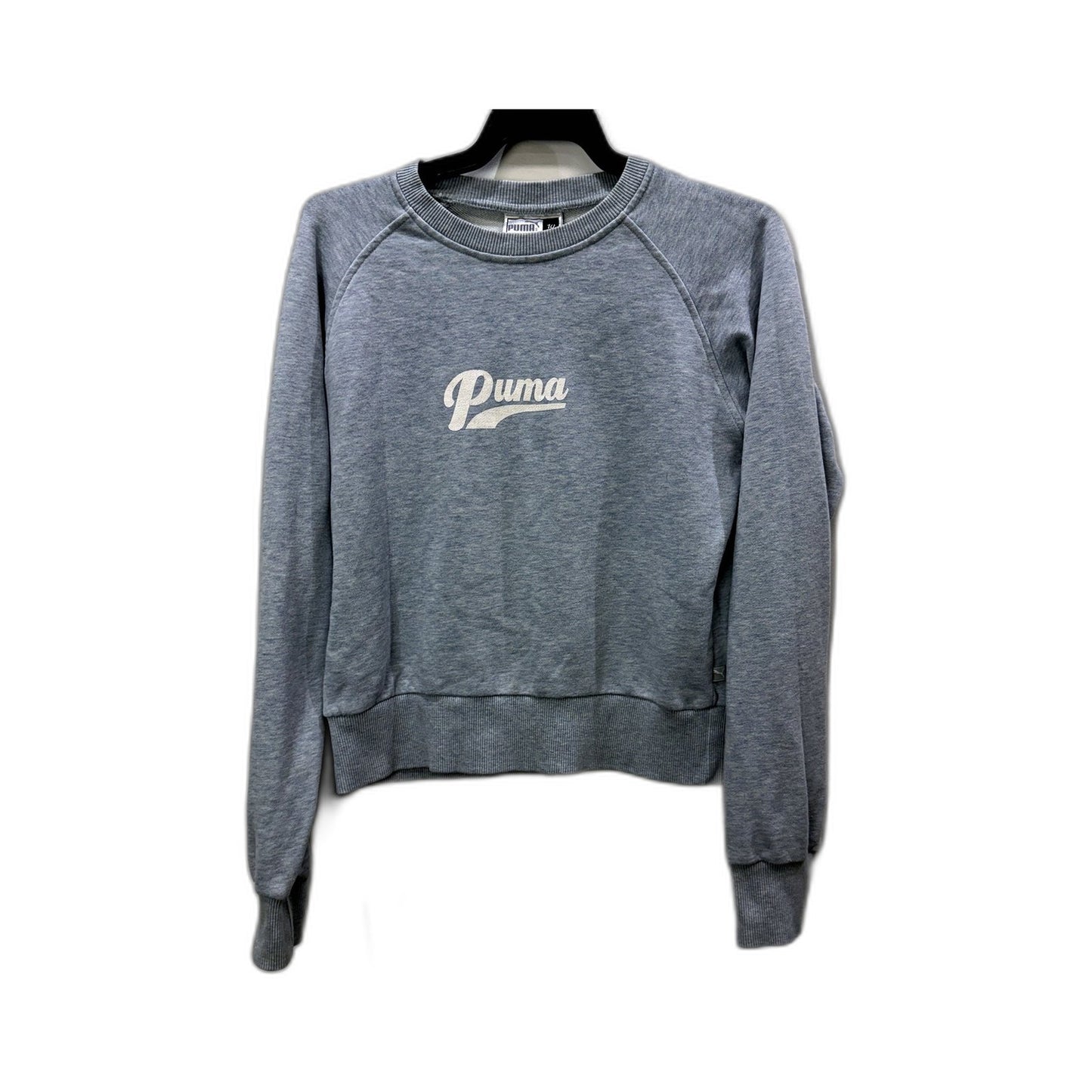Puma Womens Gray Cotton Pullover Sweatshirt Size 10