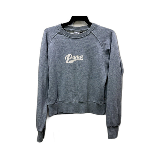 Puma Womens Gray Cotton Pullover Sweatshirt Size 10