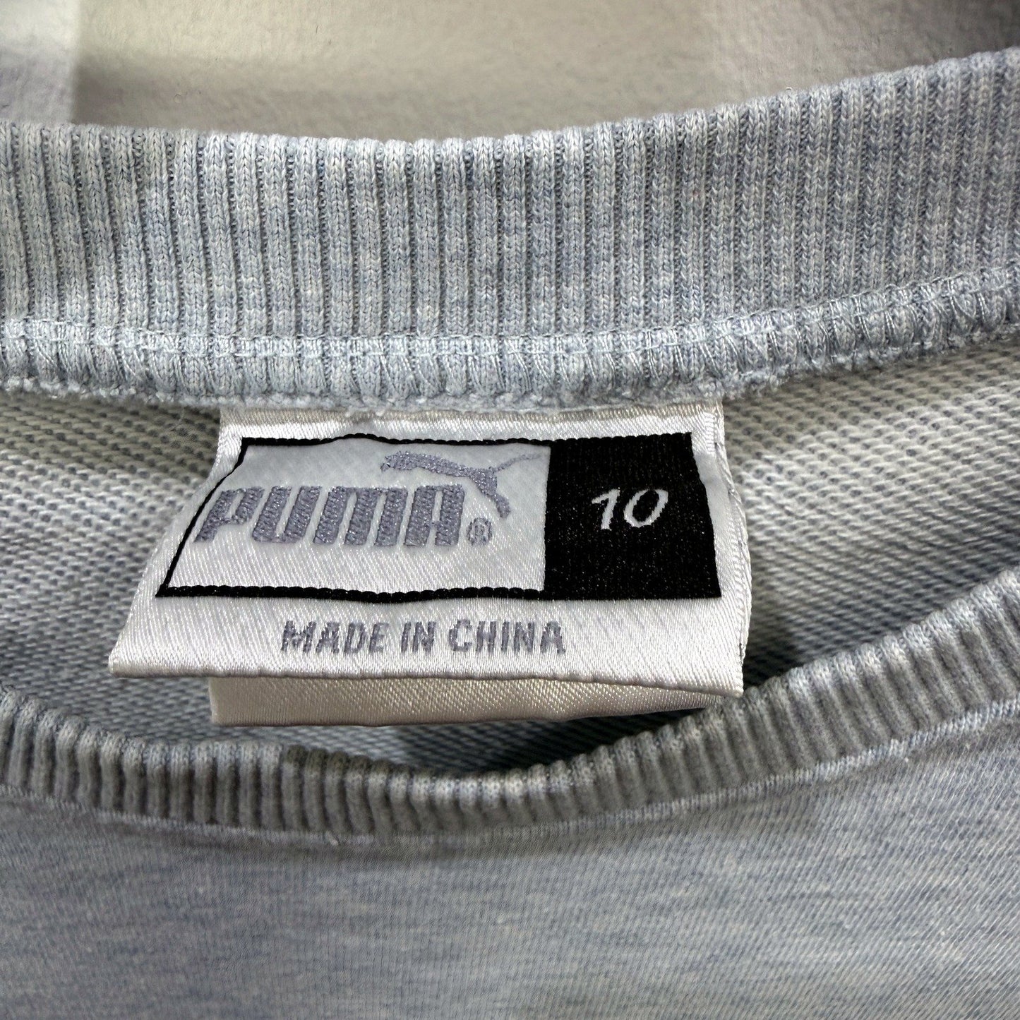 Puma Womens Gray Cotton Pullover Sweatshirt Size 10