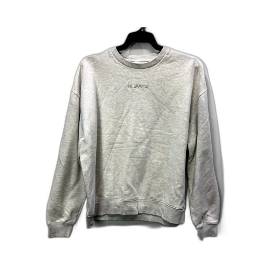 Huffer Womens Pullover Sweatshirt Crew Neck Comfortable Cotton Casual White Sz 8