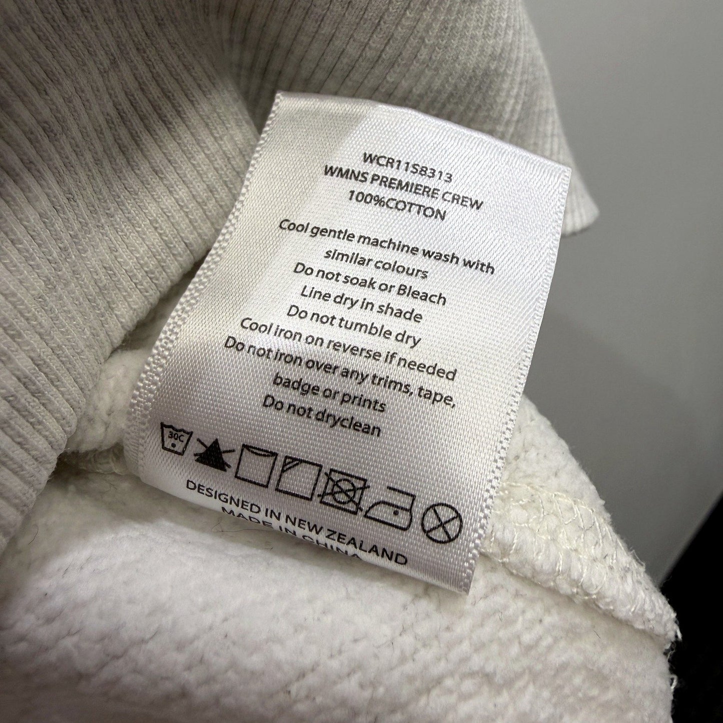 Huffer Womens Pullover Sweatshirt Crew Neck Comfortable Cotton Casual White Sz 8