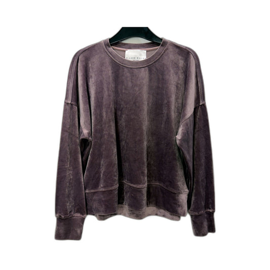 Decjuba Womens Plum Pullover Velvet Sweatshirt Soft Cozy Loungewear Size M