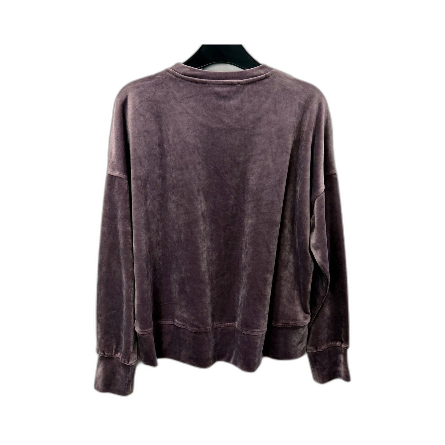 Decjuba Womens Plum Pullover Velvet Sweatshirt Soft Cozy Loungewear Size M