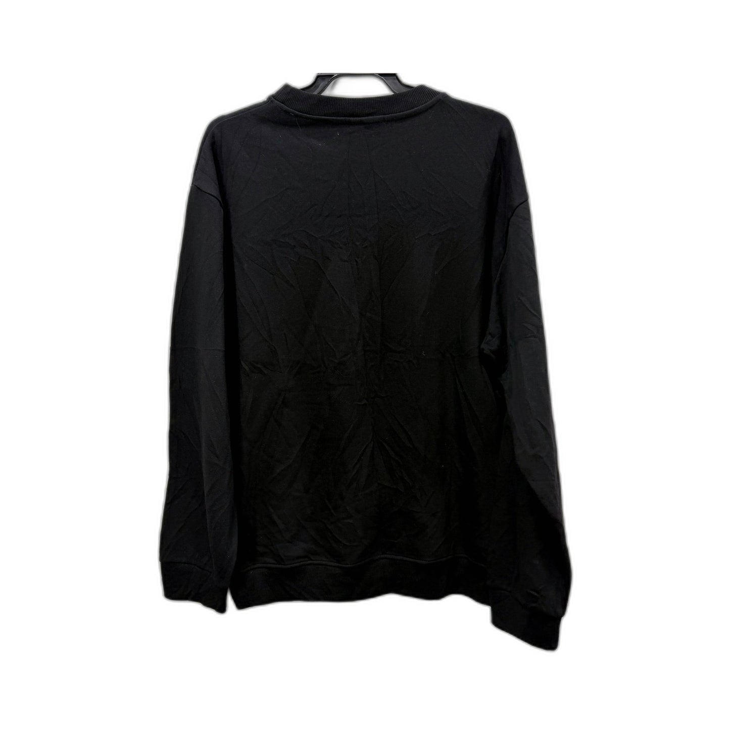 Calvin Klein Mens Pullover Sweatshirt - Comfortable Cotton Black Large