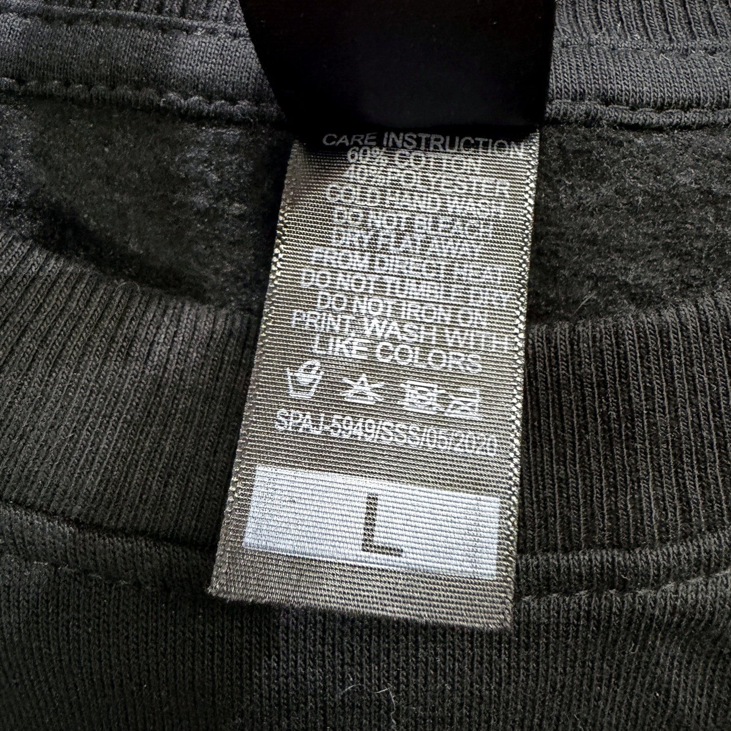 Calvin Klein Mens Pullover Sweatshirt - Comfortable Cotton Black Large