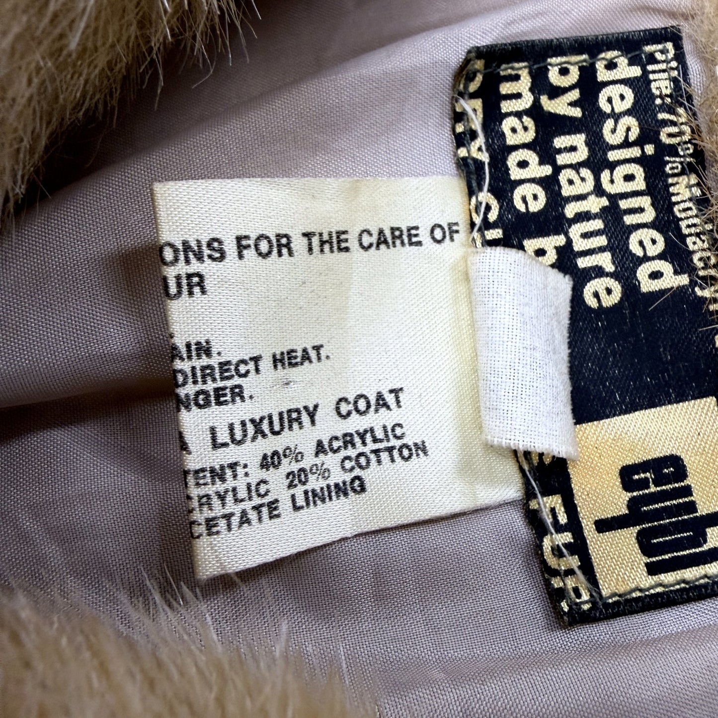 Eybl Womens Faux Fur Hooded Coat in Brown, Warm Outerwear Size 16