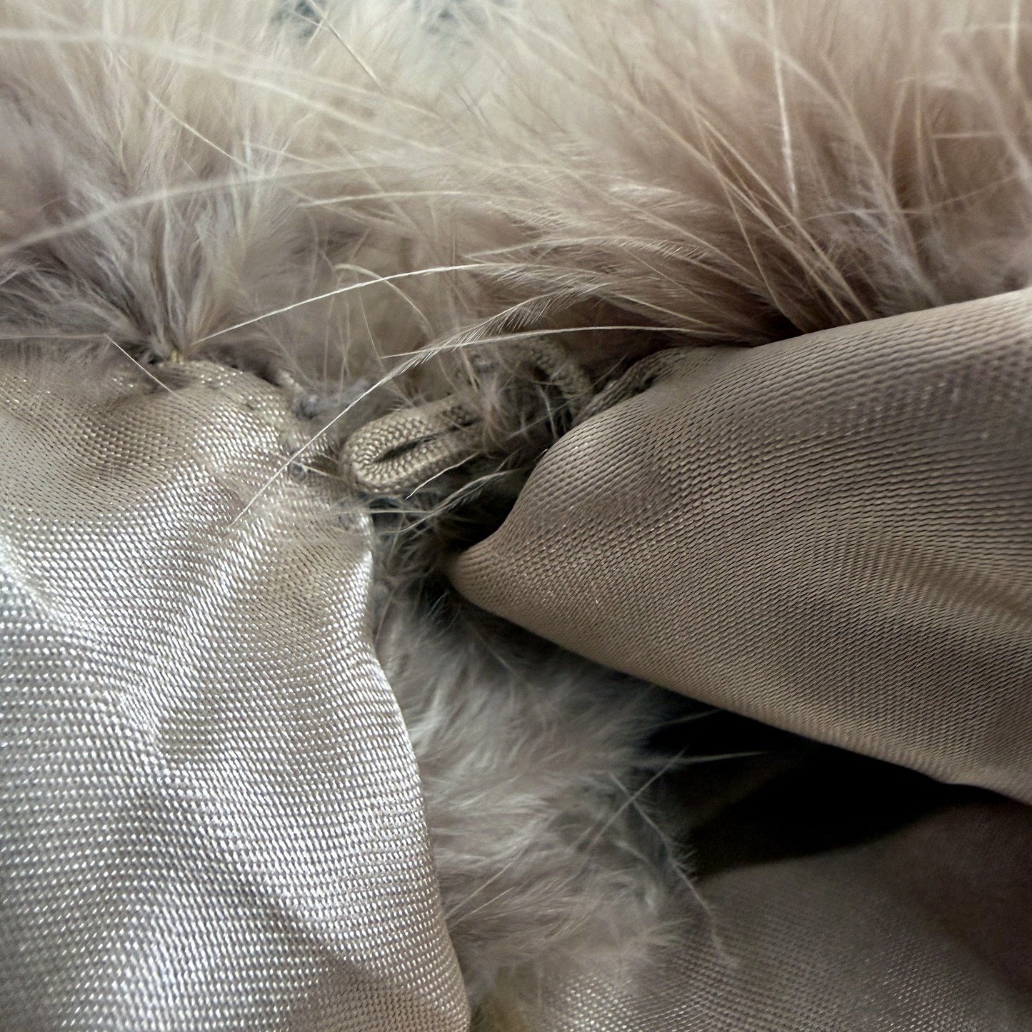 Monica Womens Ostrich Feather Shawl Sleeveless Wrap Light Bronze Size S