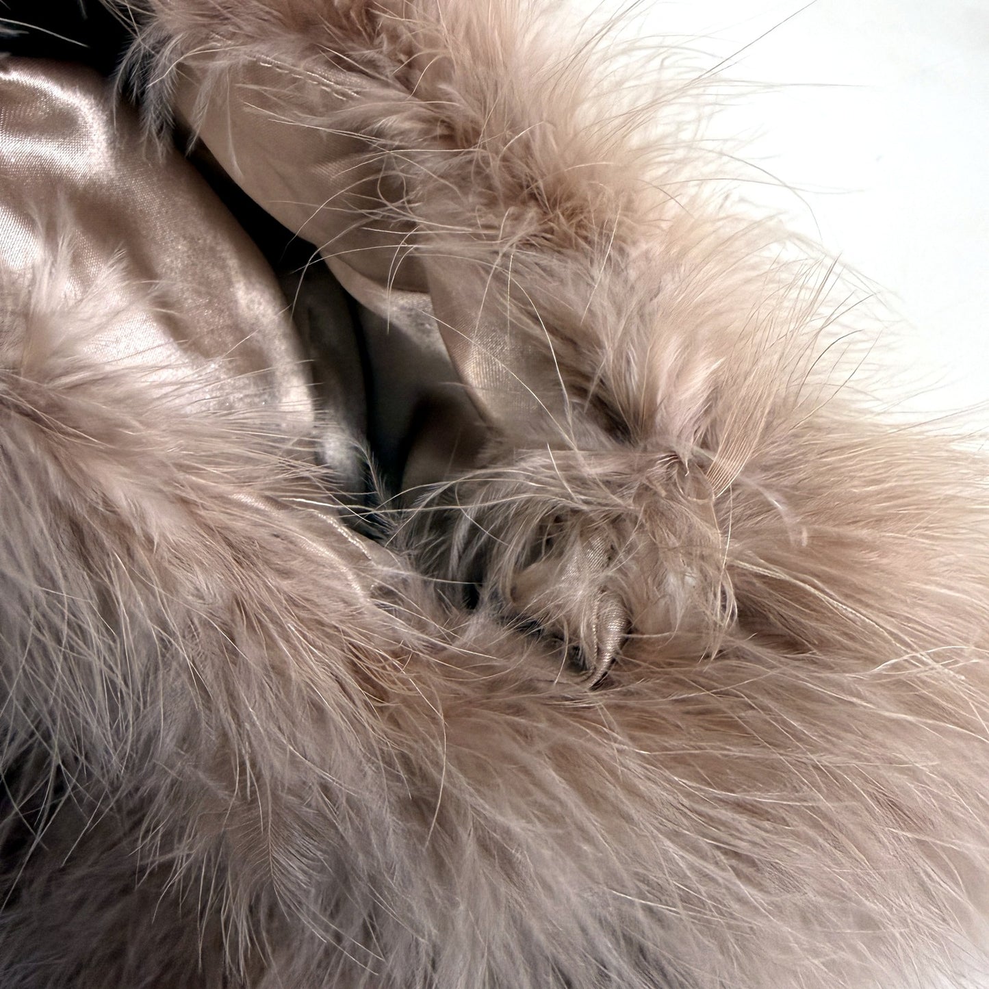 Monica Womens Ostrich Feather Shawl Sleeveless Wrap Light Bronze Size S