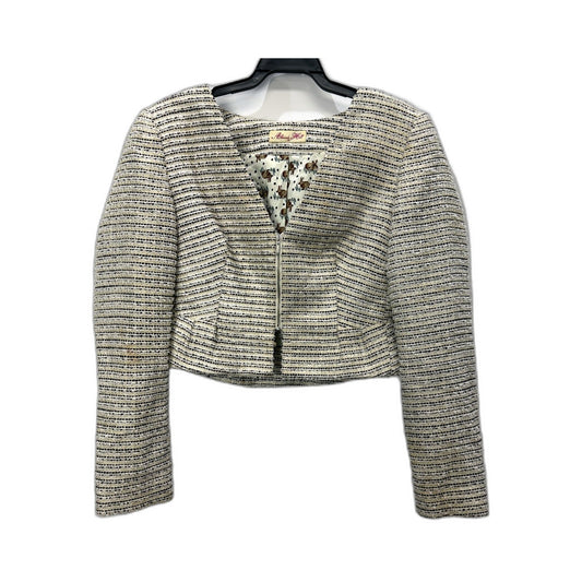 Alannah Hill Womens Tweed Jacket Multi Color Cotton Blend Size 10