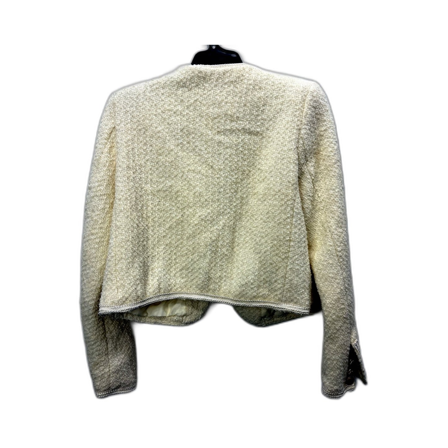 Urban Revivo Womens Cropped Cardigan Sweater in Cream, Size 8