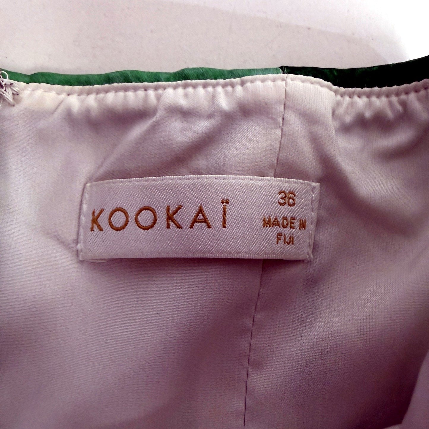 Kookai Womens Cropped Tube Top Green Casual Comfortable Zip Up Size 36