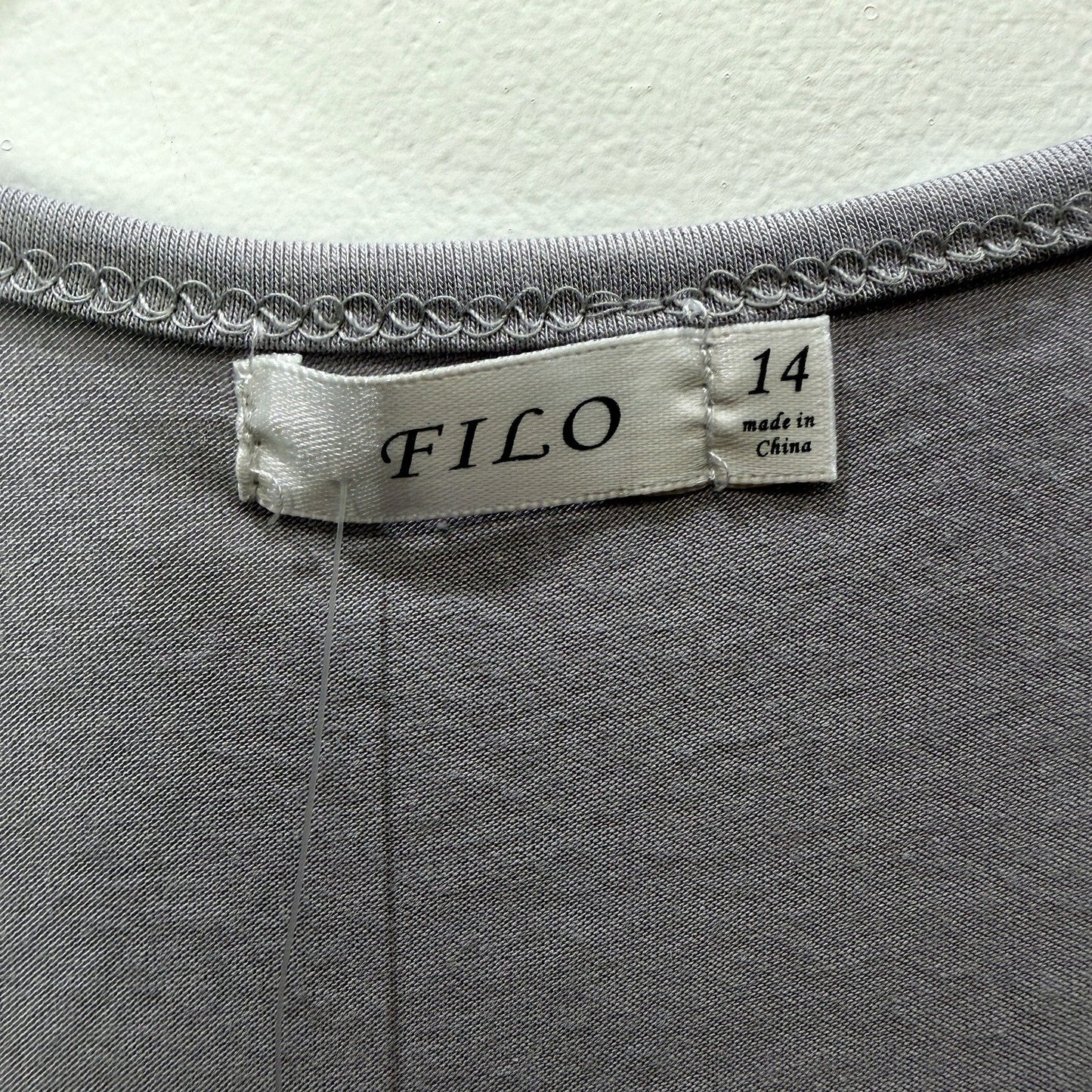 FILO Womens T-Shirt Gray Pullover Sweatshirt Comfortable Casual Athleisure NEW