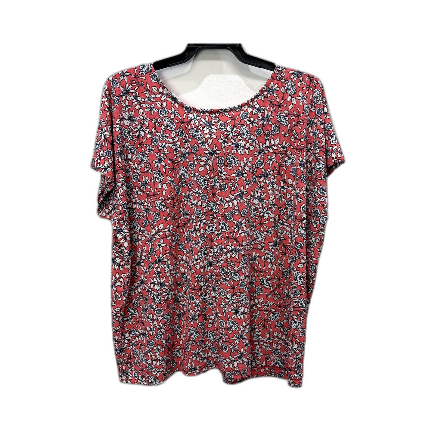 Banana Republic Womens Floral Print Blouse Loose Fit Short Sleeve Multi Color