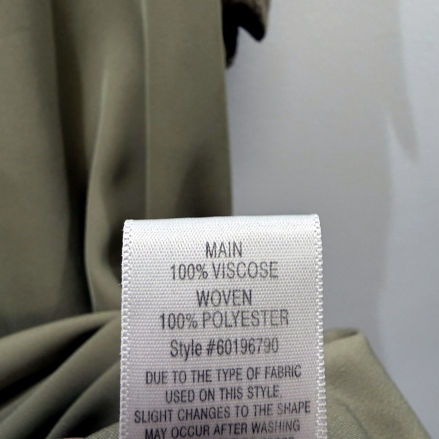 Witchery Womens Zip Shoulder Blouse Olive Green Casual Pullover Size M