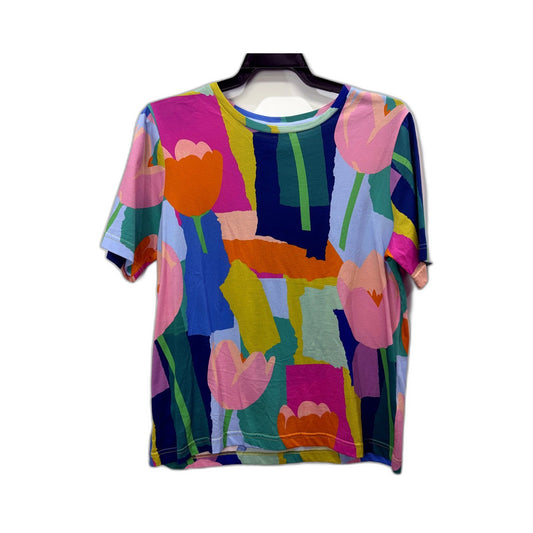Gorman Womens Floral Print Pullover T-Shirt Multicolor Organic Cotton Size 8 NEW