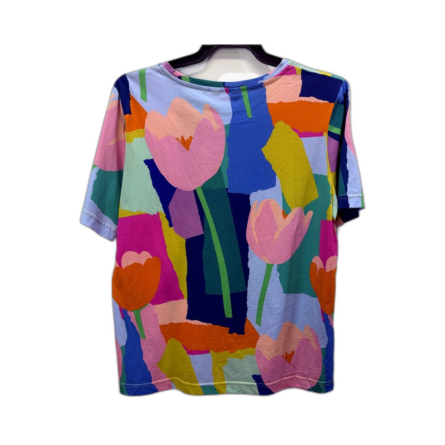 Gorman Womens Floral Print Pullover T-Shirt Multicolor Organic Cotton Size 8 NEW