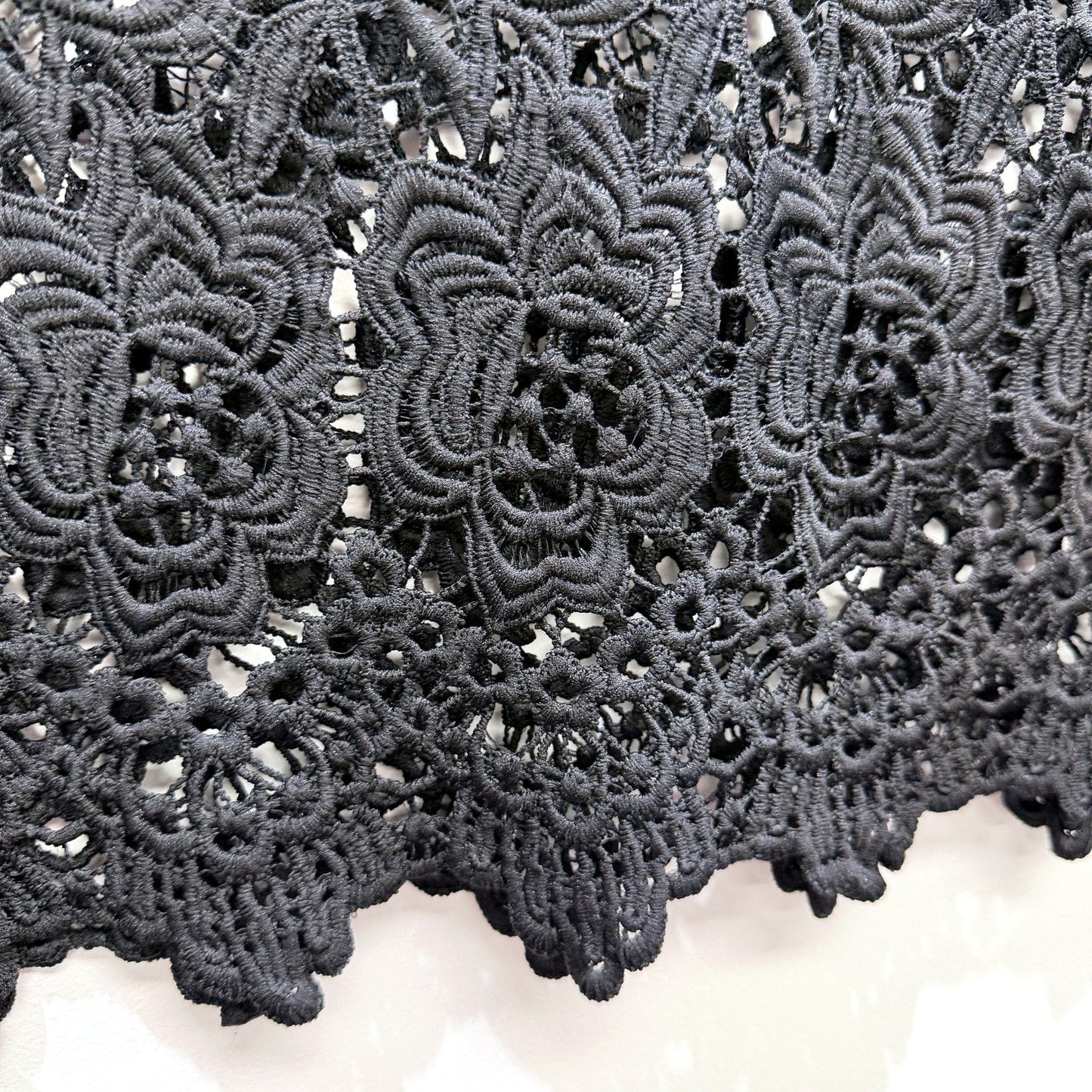 Girls on Film Womens Lace Crop Top Feminine Black Blouse Size 10
