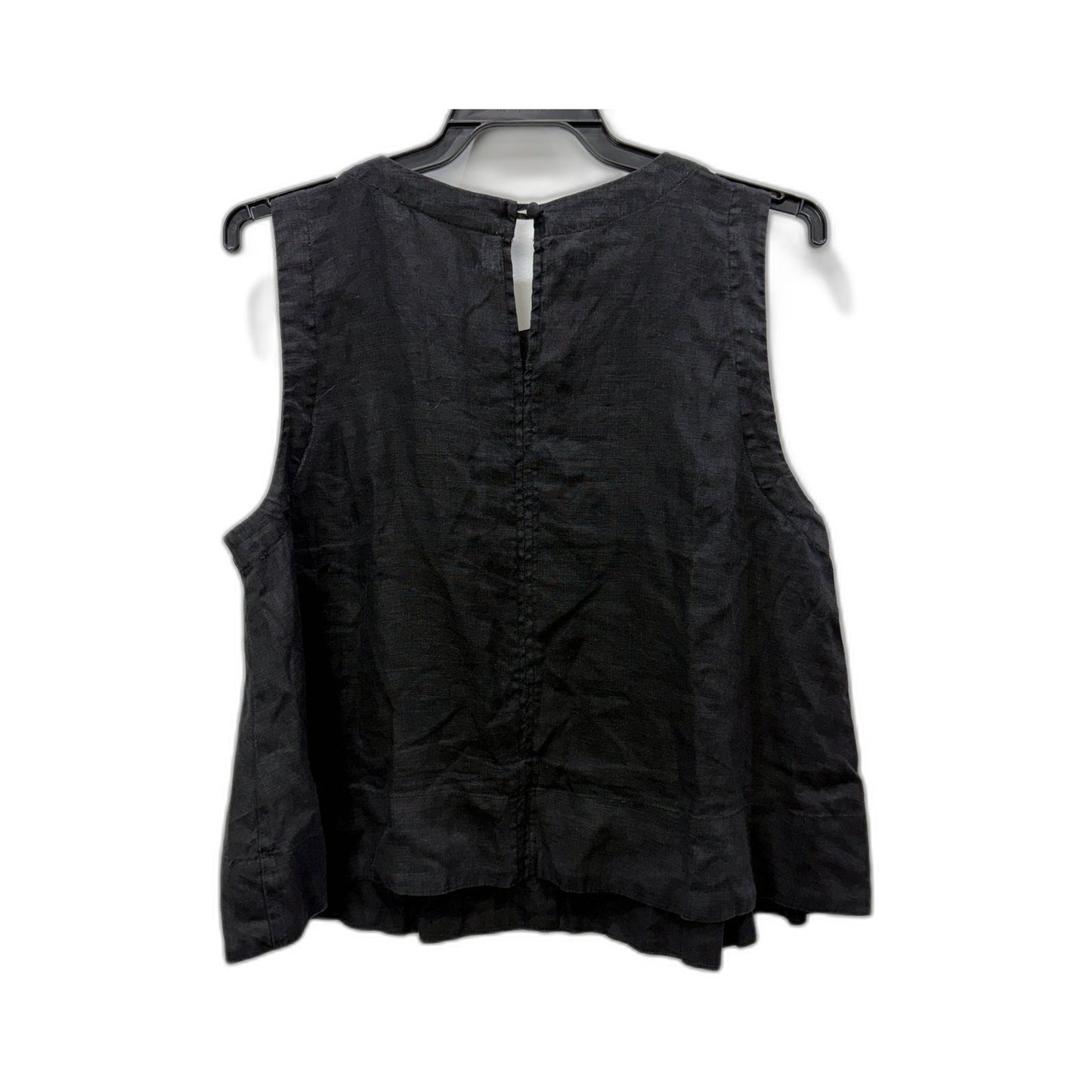 Seed Heritage Womens Sleeveless Linen Top in Black, Size 10