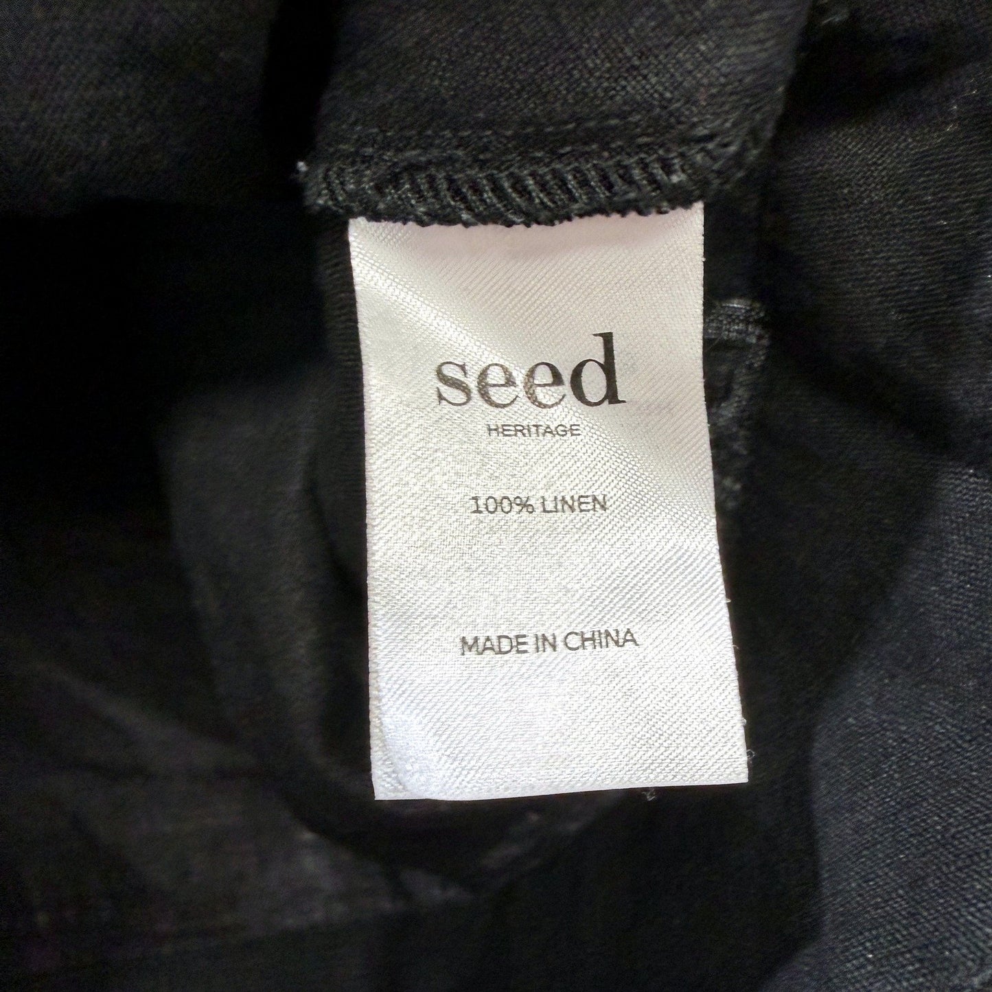 Seed Heritage Womens Sleeveless Linen Top in Black, Size 10