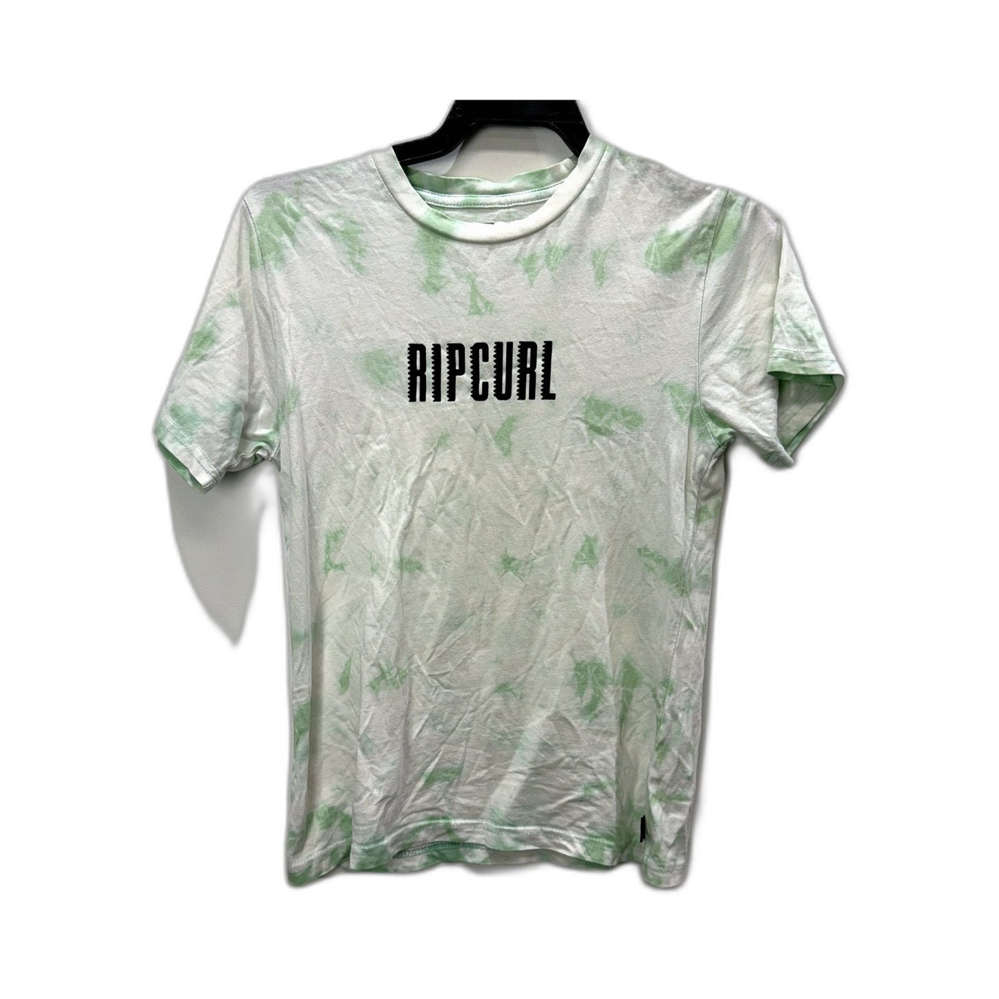 Rip Curl Boys Green Tie-Dye Cotton T-Shirt, Soft Fabric, Sizes 10/S
