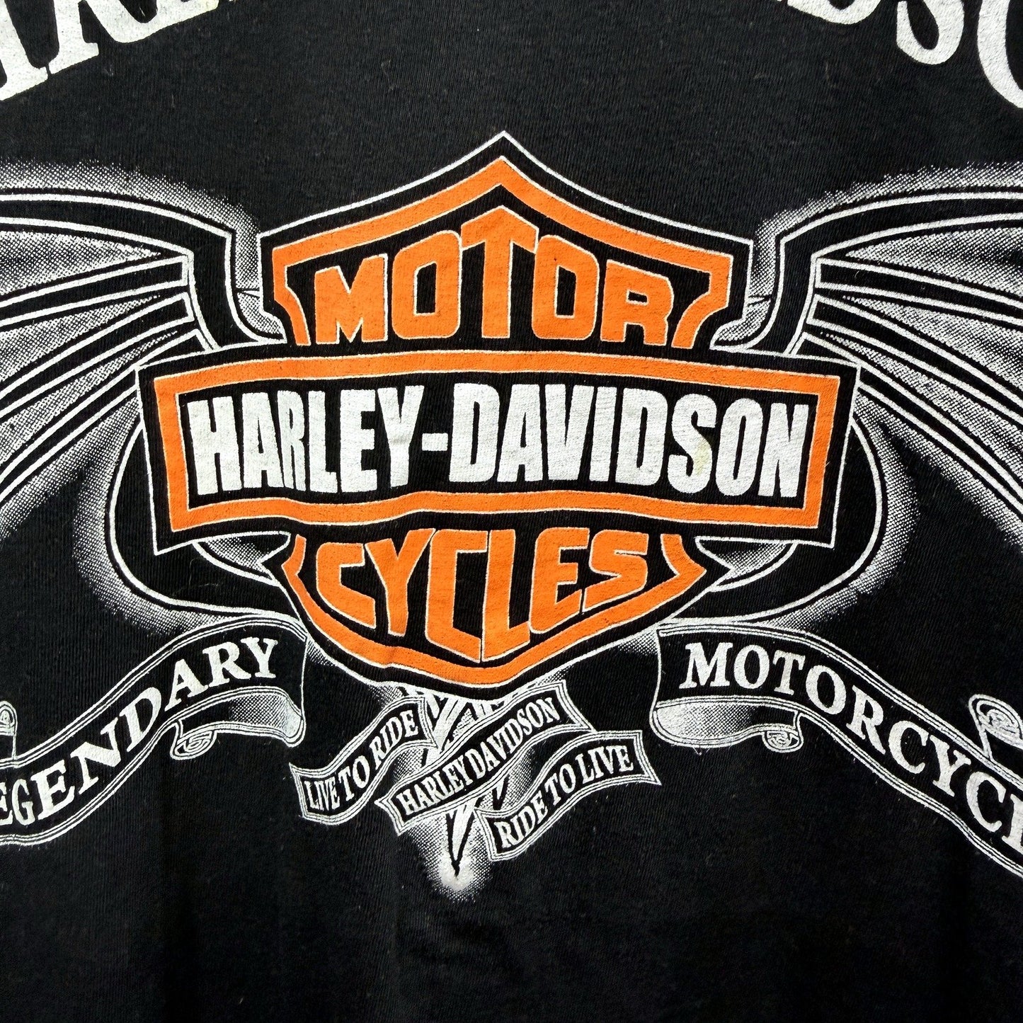 Harley-Davidson Mens Motorcycle Graphic T-Shirt Black Biker Tee Size XL