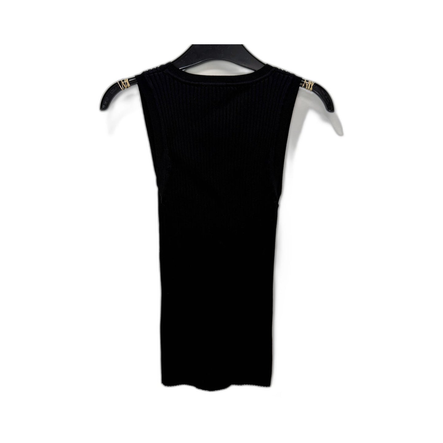 Witchery Womens Ribbed Knit Stretchy Tank Top in Black, XS Size