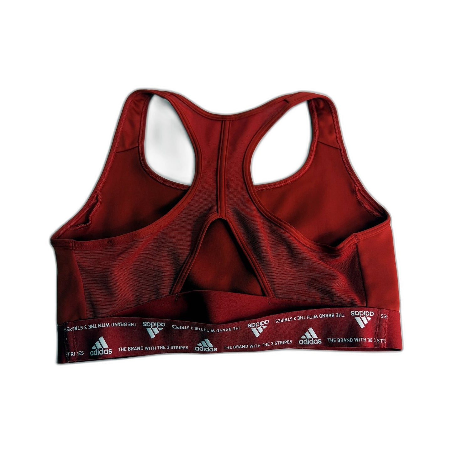 adidas Womens Recycled Polyester Sports Bra for Medium A-C Cup in Red Size M