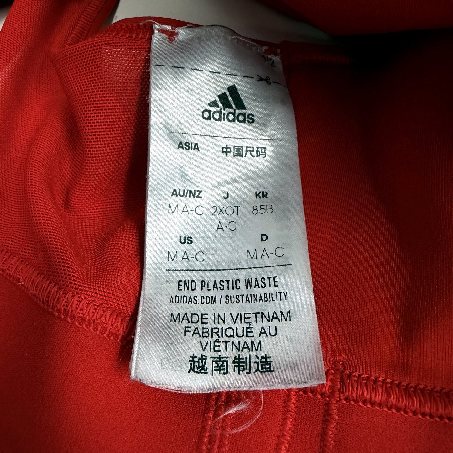 adidas Womens Recycled Polyester Sports Bra for Medium A-C Cup in Red Size M