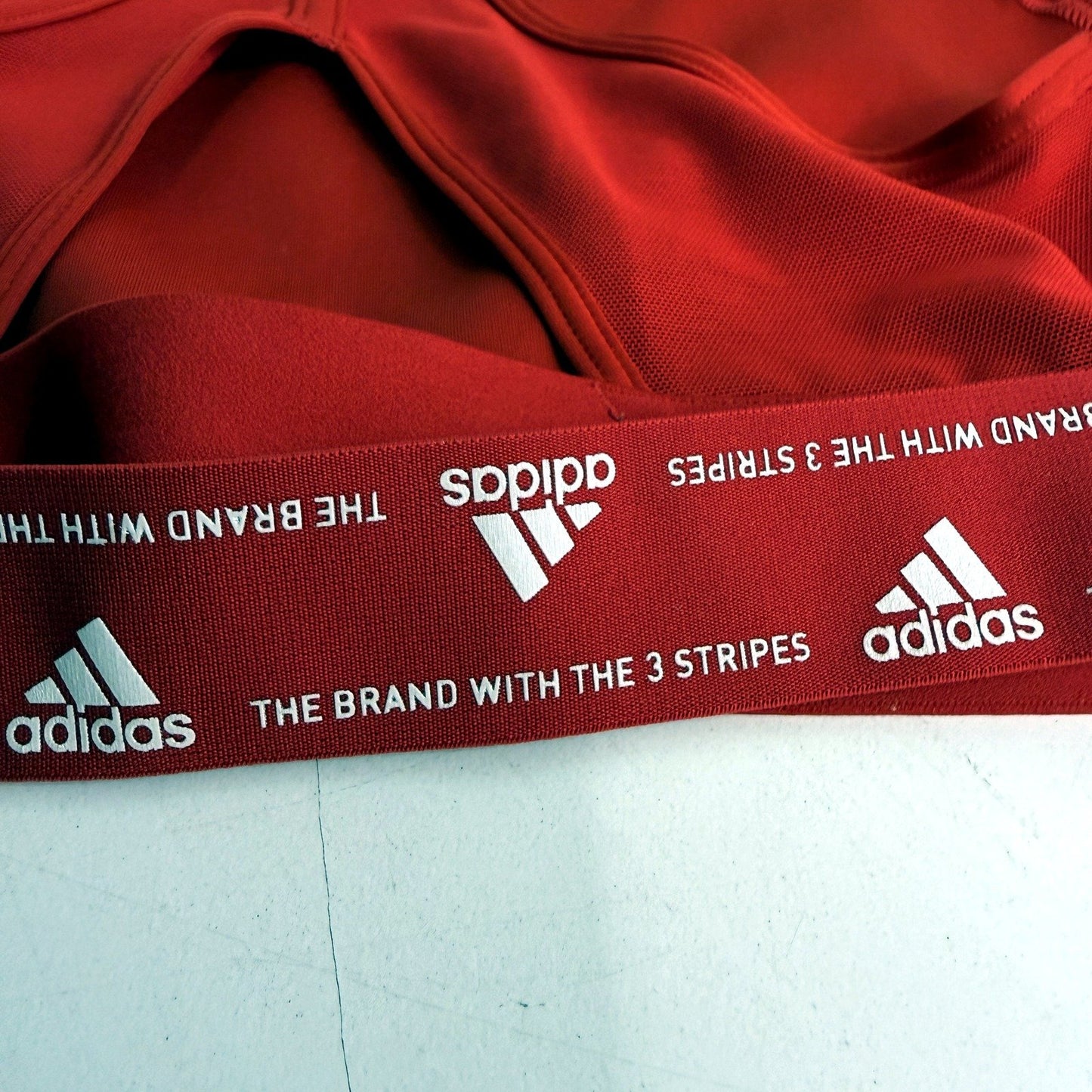 adidas Womens Recycled Polyester Sports Bra for Medium A-C Cup in Red Size M