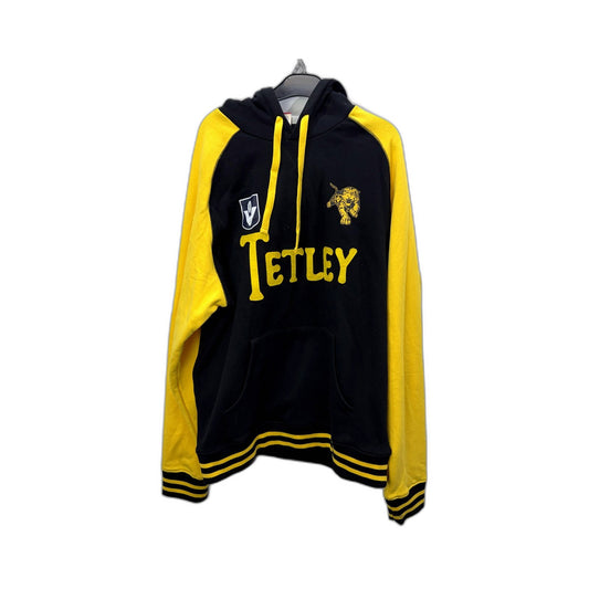 Football Classics Mens Vintage Pullover Hoodie Black and Yellow Size XXL NEW
