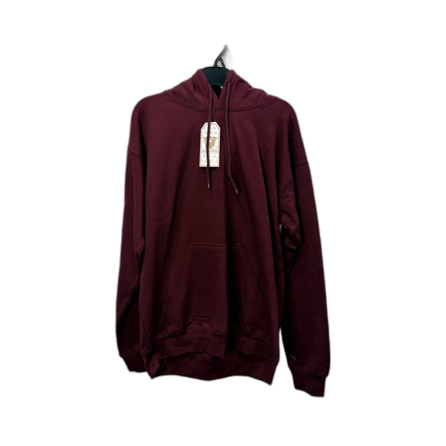 Sannfield Mens Pullover Sweatshirt Burgundy Casual Comfortable Cotton Size M NEW