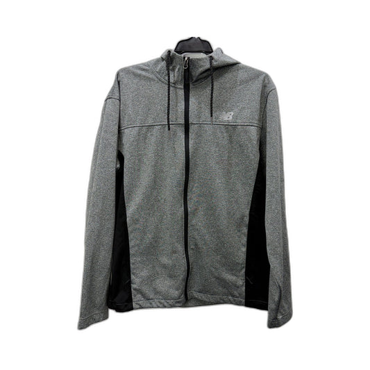 Balance Mens Gray Zipped Hooded Sweatshirt - Casual Pullover Size Small