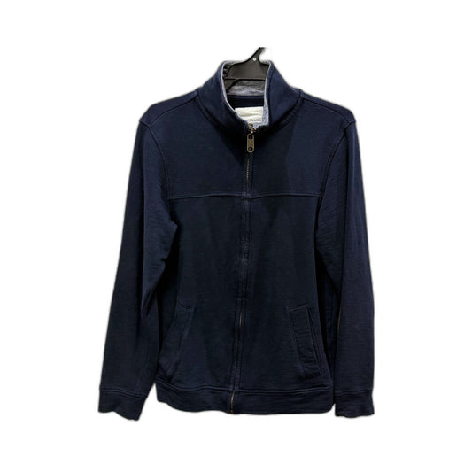 Tom Tailor Womens Navy Blue Zipped Cotton Sweatshirt for Petite Size S